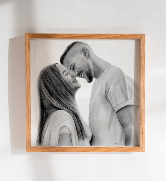 Portrait Crayon Personnalisé – Le Cadeau Qui Touche le Cœur